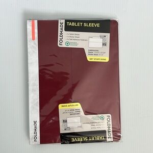 FOLDMADE Tablet Sleeve in Red Universal Up To 10” NWT 3 for $20